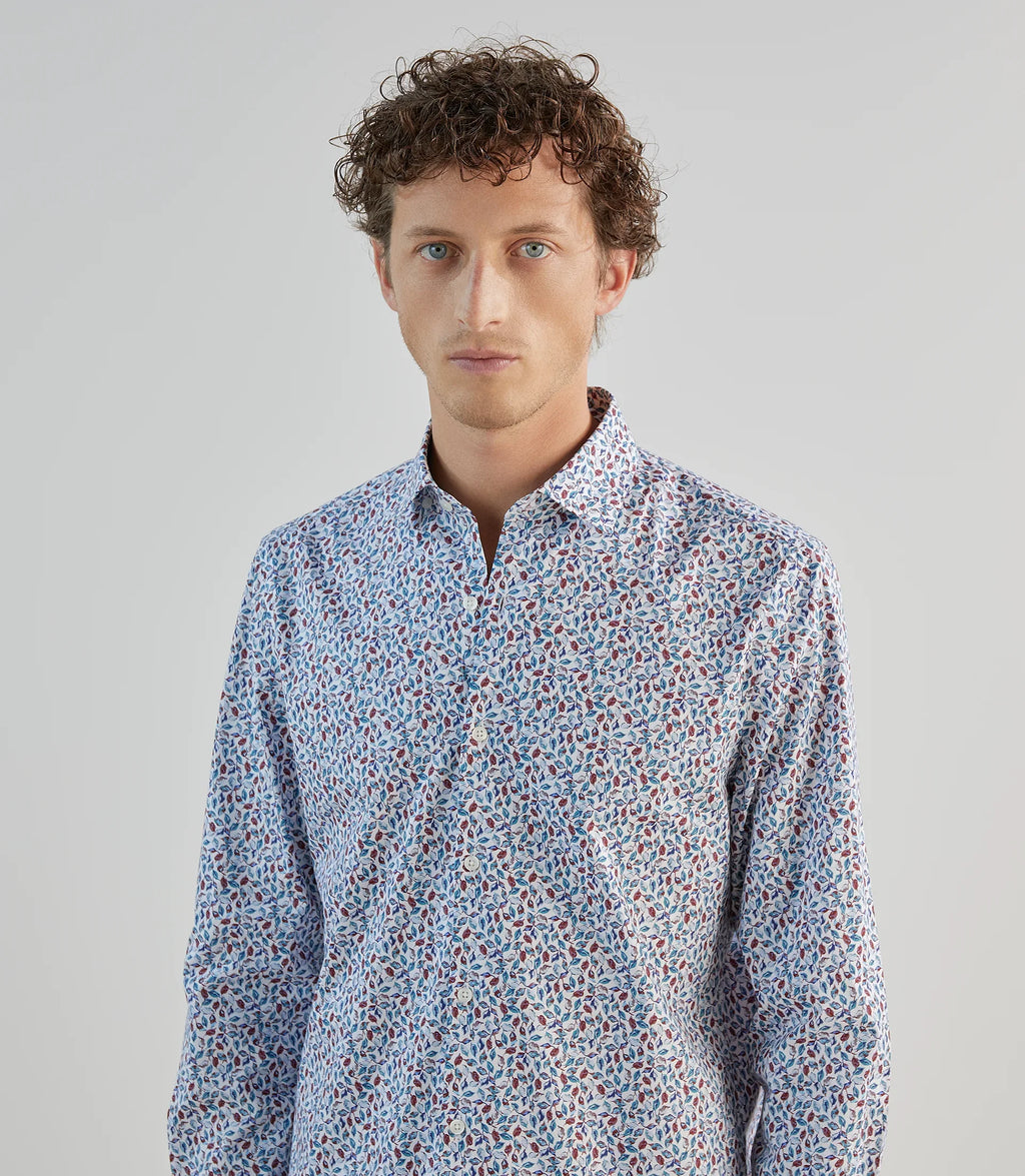 Chemise fantaisie bordeaux - IZAC