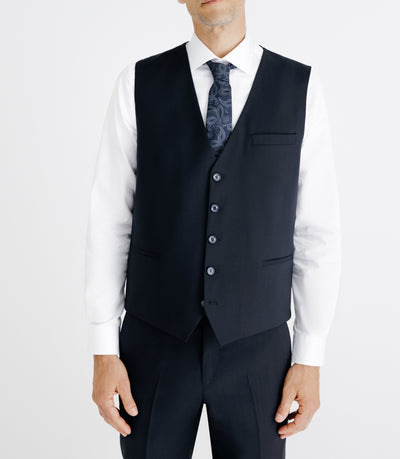 Gilet ville 5 boutons marine - IZAC