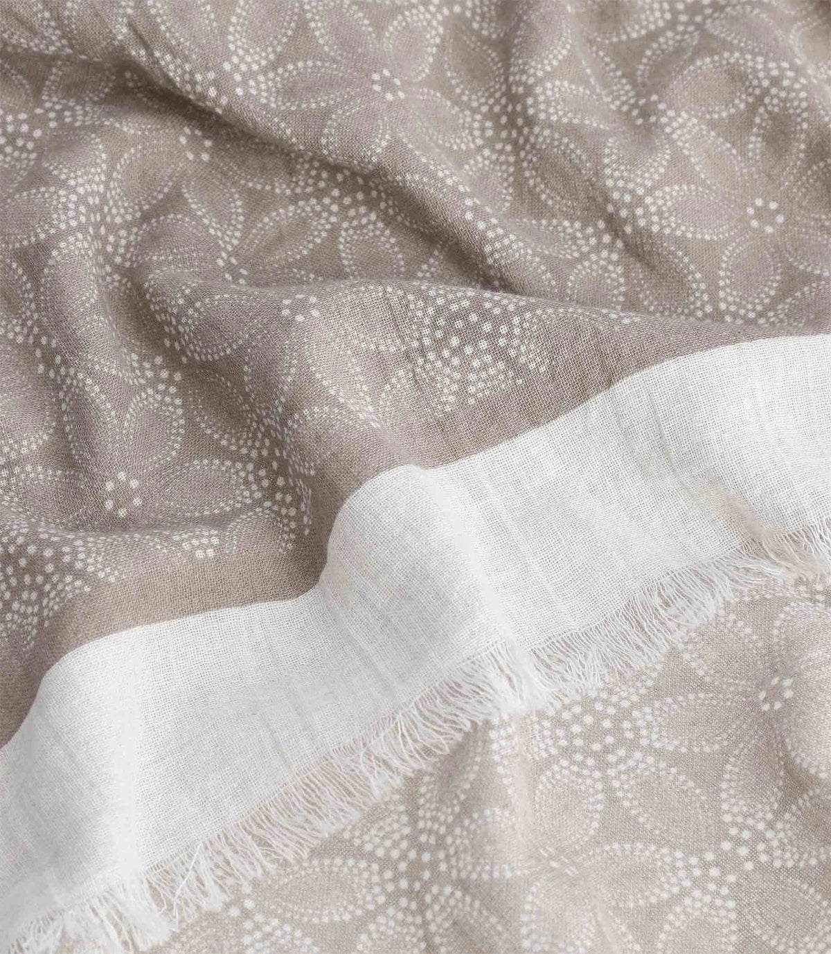 Écharpe fantaisie beige - IZAC