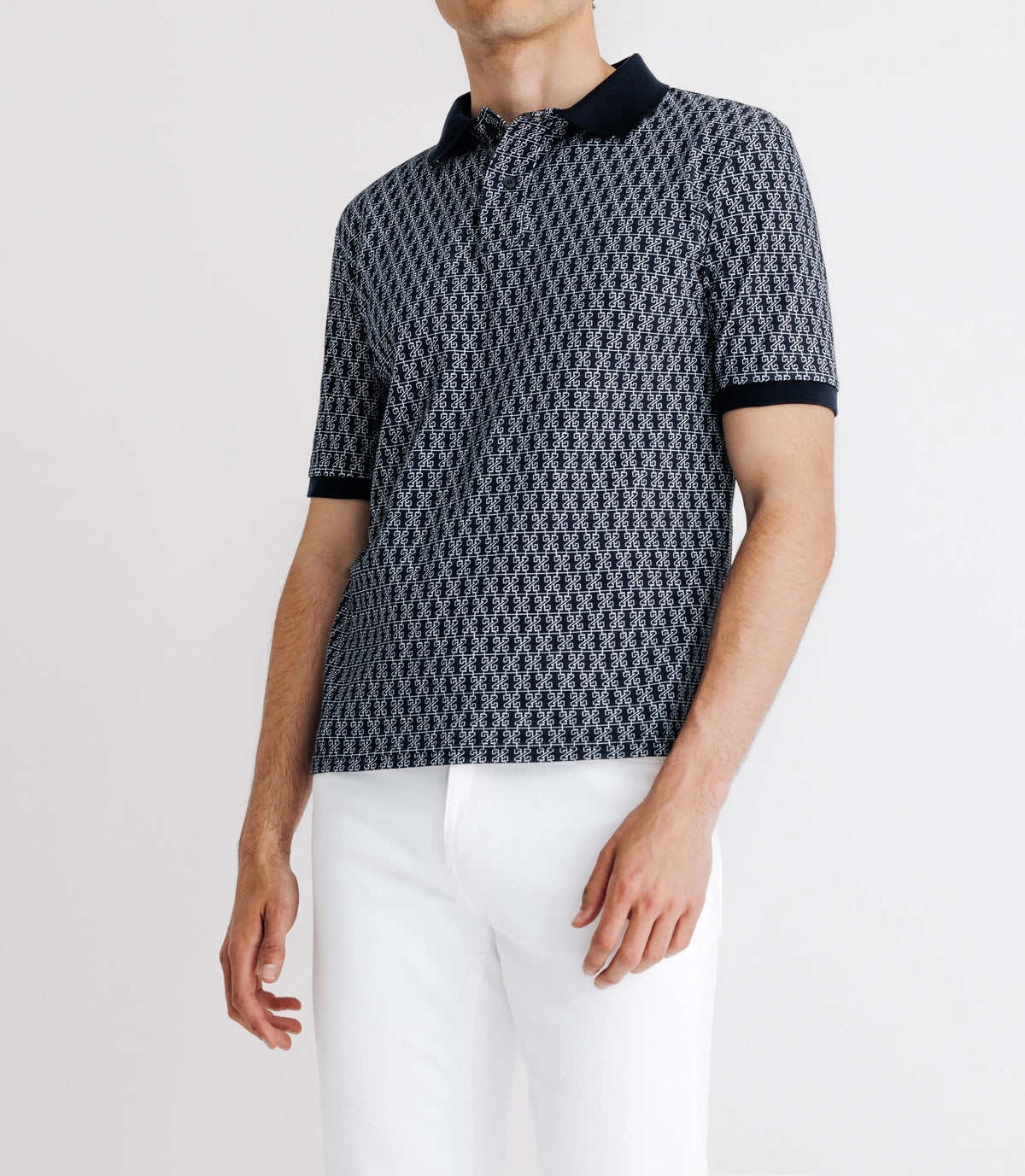 Polo boutonné marine - IZAC
