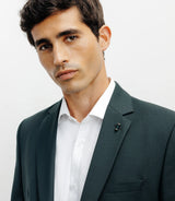 Costume ajusté 2 boutons vert - IZAC