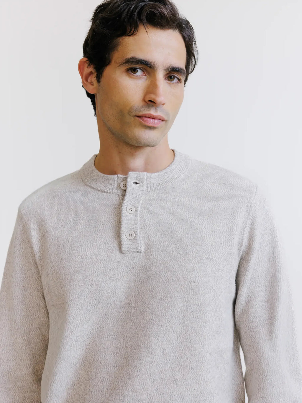 Pull col rond beige - IZAC