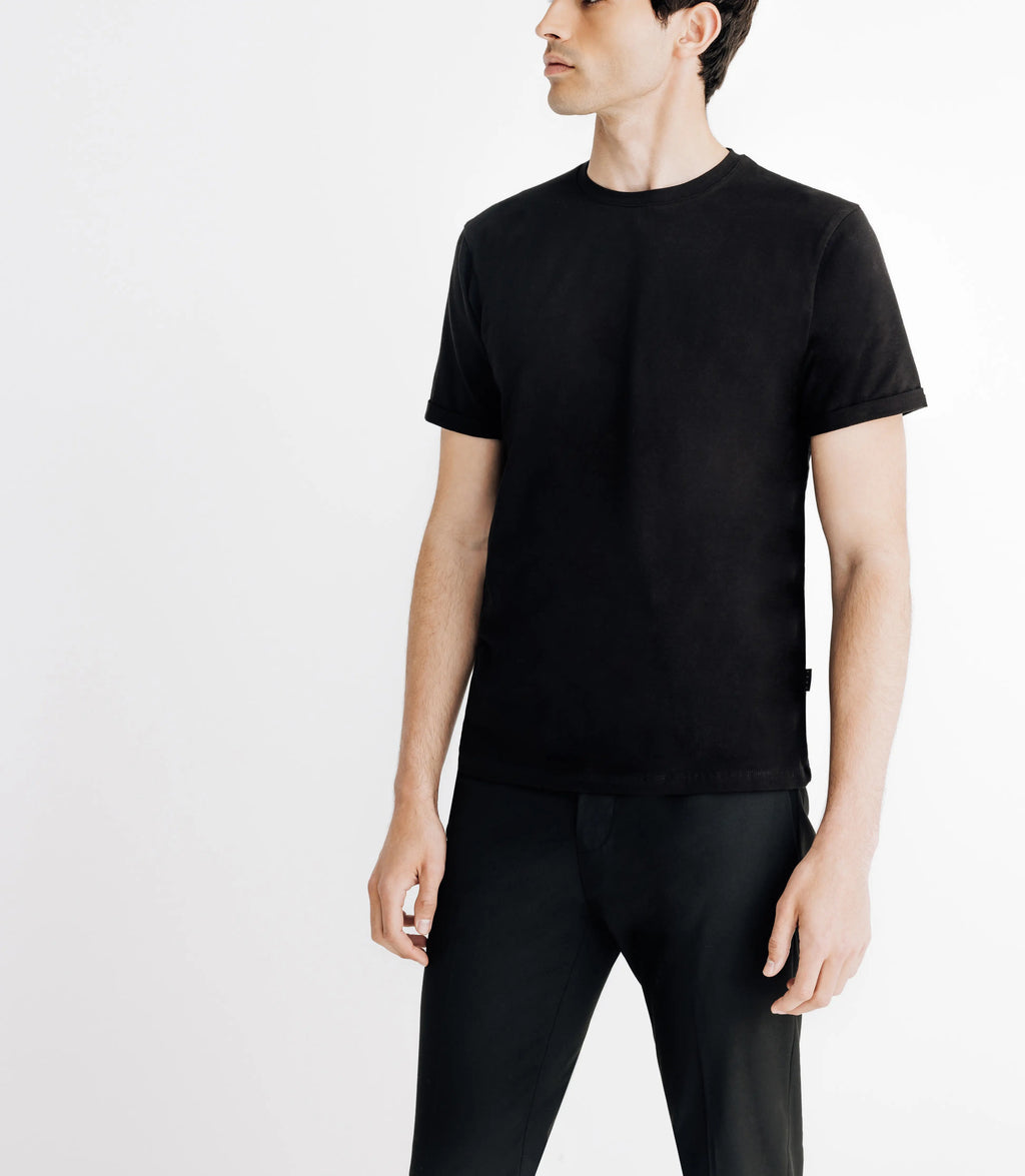 T-shirt en jersey noir - IZAC