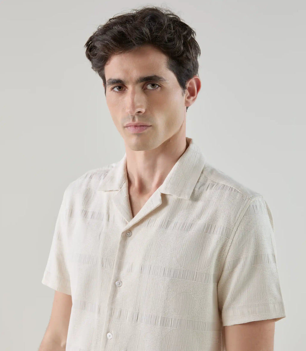 Chemise fantaisie écru - IZAC