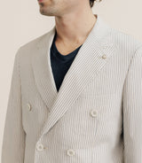 Veste ville croisée 6 boutons beige - IZAC