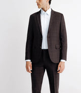 Costume 2 boutons pins fantaisie bordeaux - IZAC