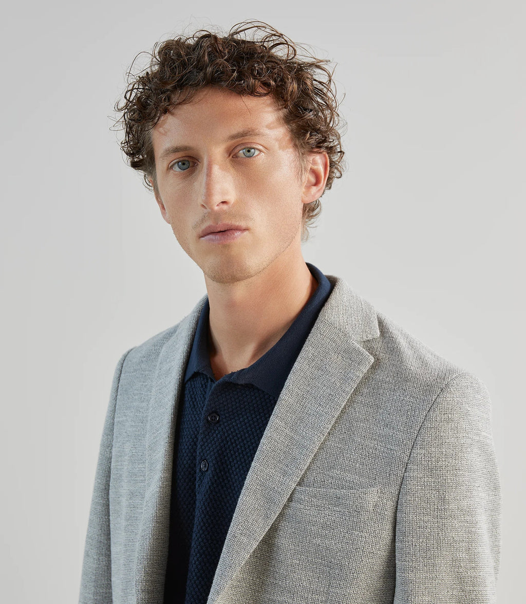 Veste casual en maille gris clair - IZAC