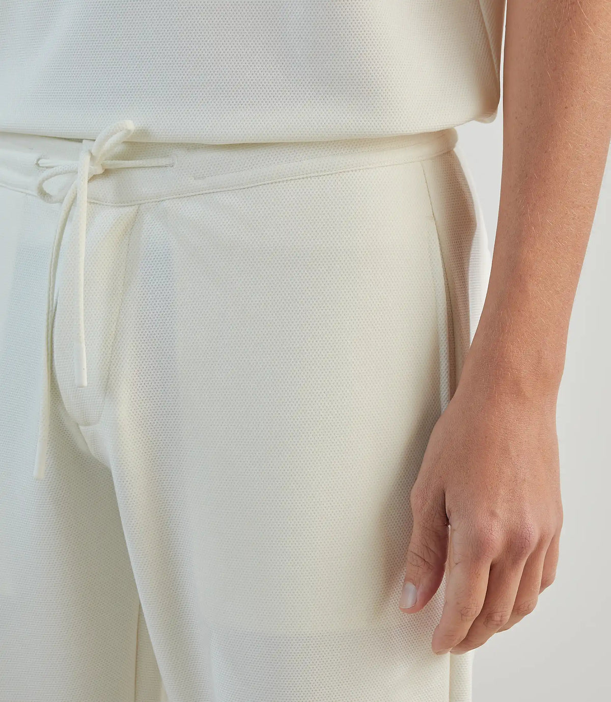 Pantalon casual en maille écru - IZAC