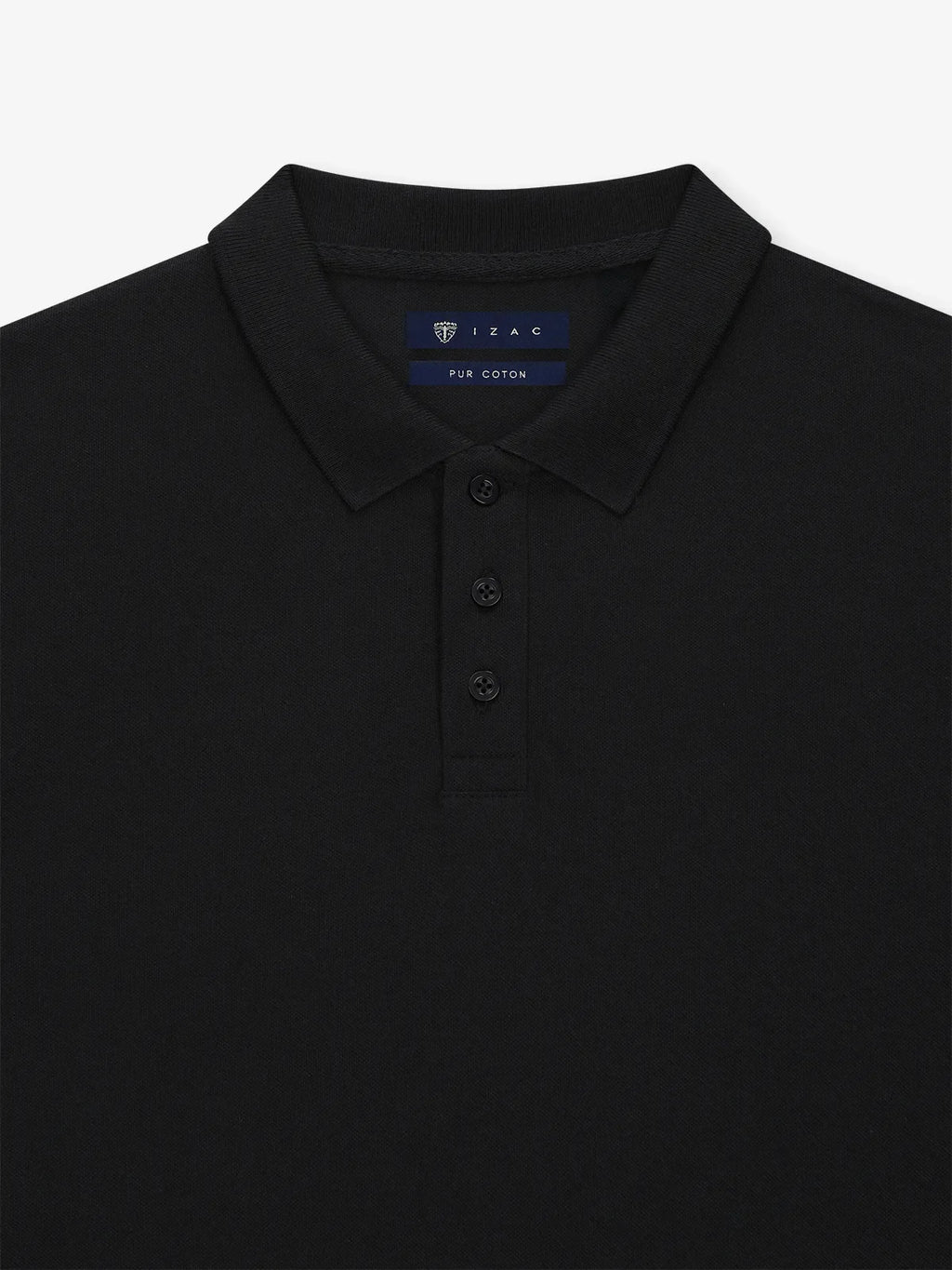 Polo boutonné noir - IZAC