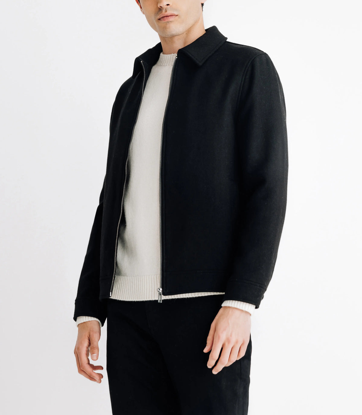 Blouson en laine noir - IZAC