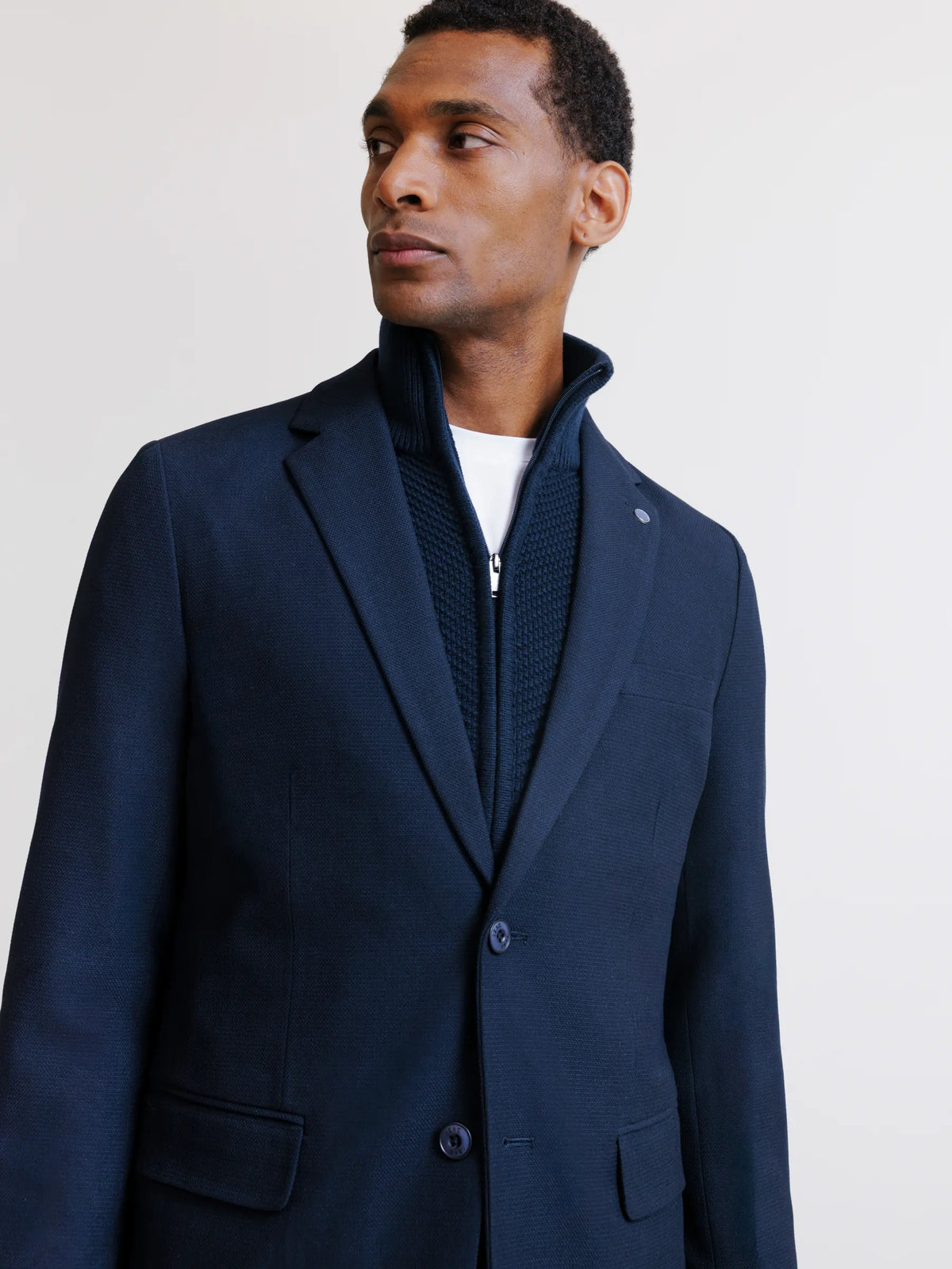 Veste 2 boutons marine - IZAC