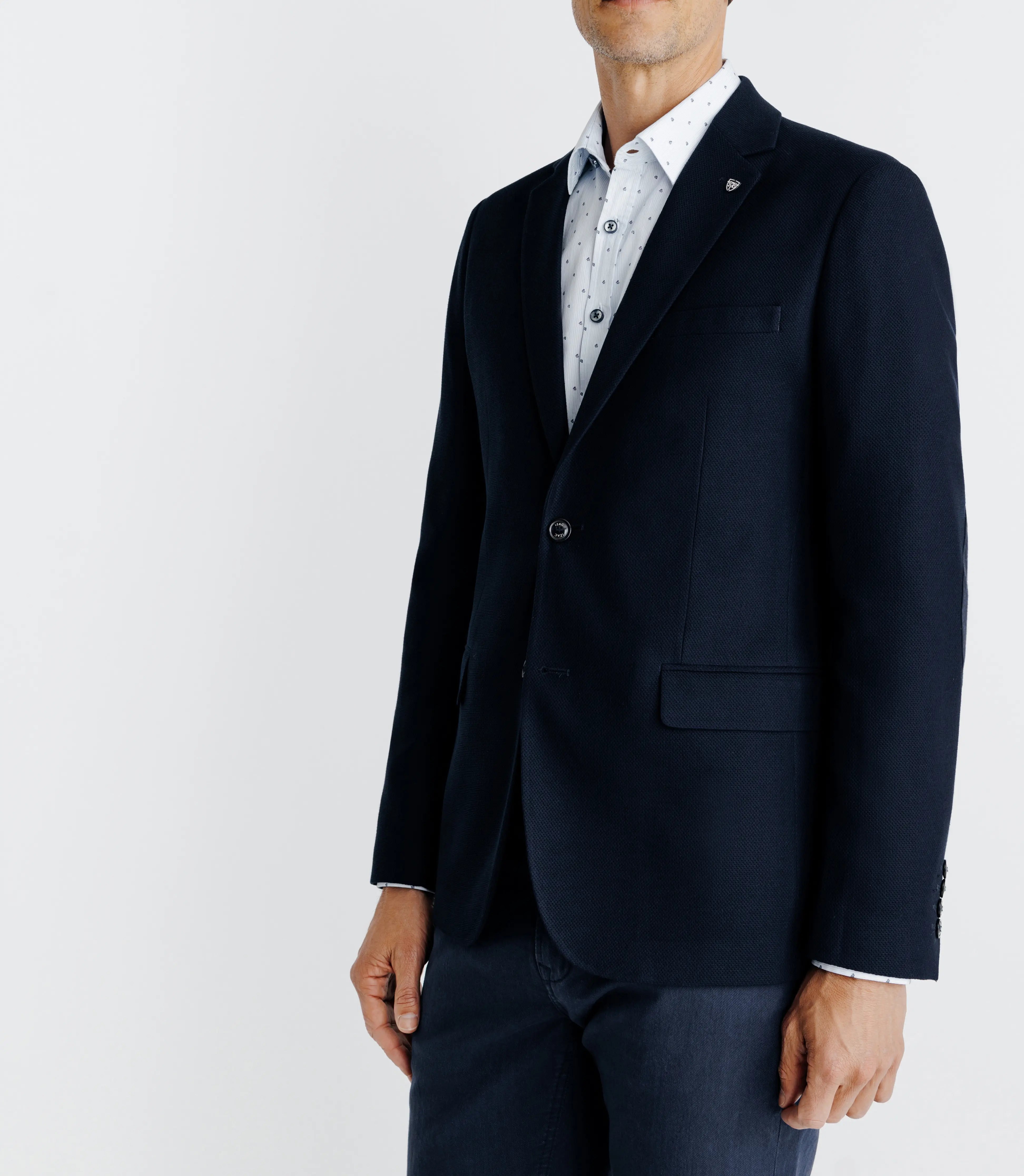 Veste en nid d'abeille marine - IZAC