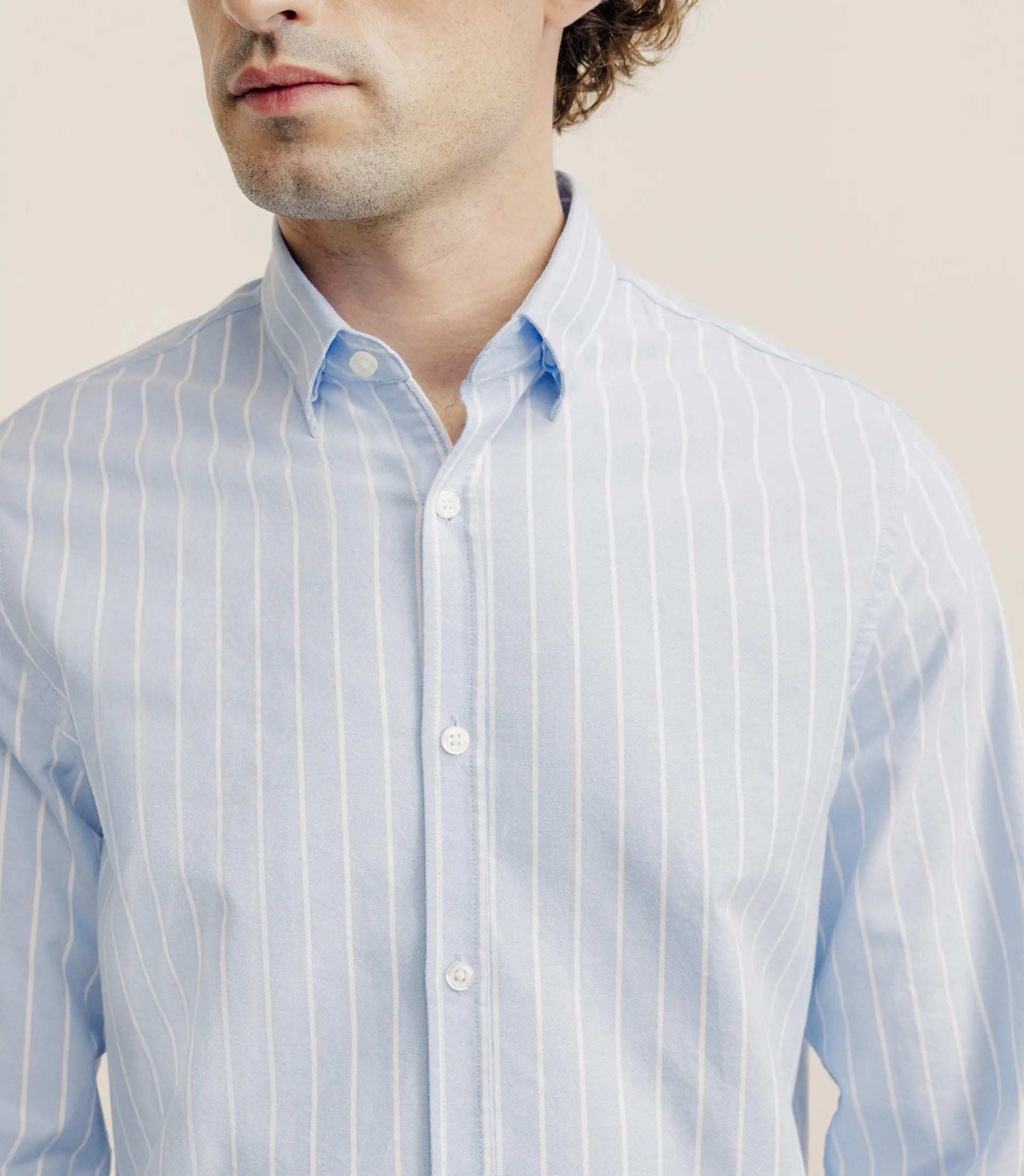 Chemise regular rayée ciel - IZAC