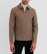 Blouson en laine taupe - IZAC