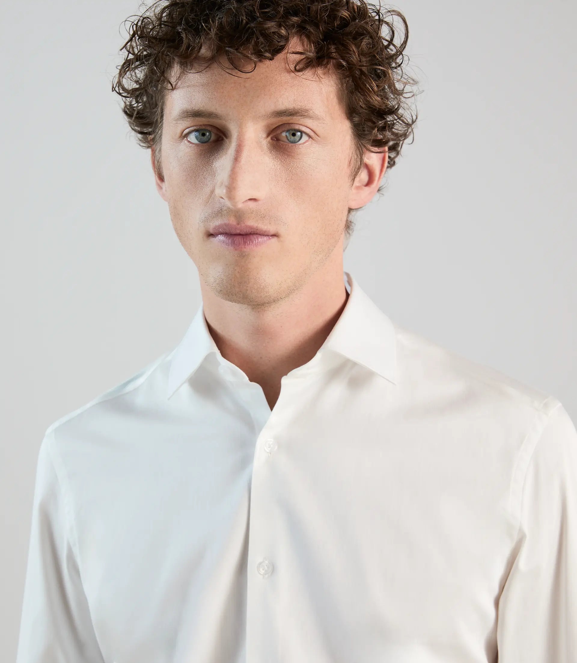 Chemise en satin de coton écru - IZAC