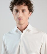 Chemise en satin de coton écru - IZAC