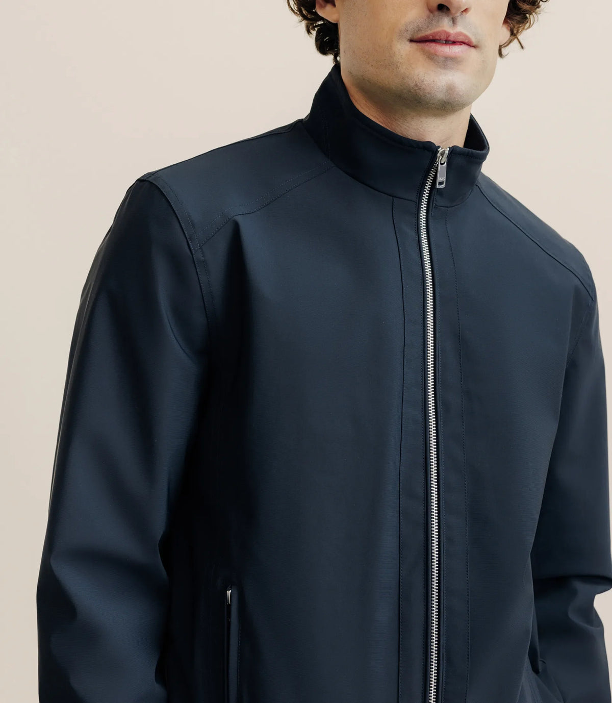 Blouson col montant marine - IZAC