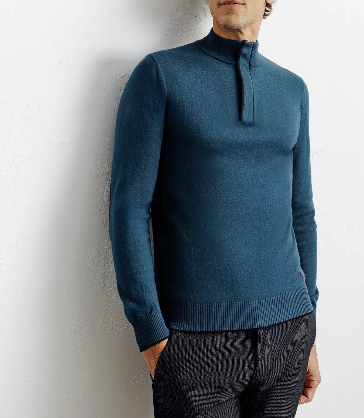 Pull col montant demi zippé canard - IZAC
