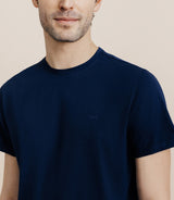 T-shirt col rond marine - IZAC