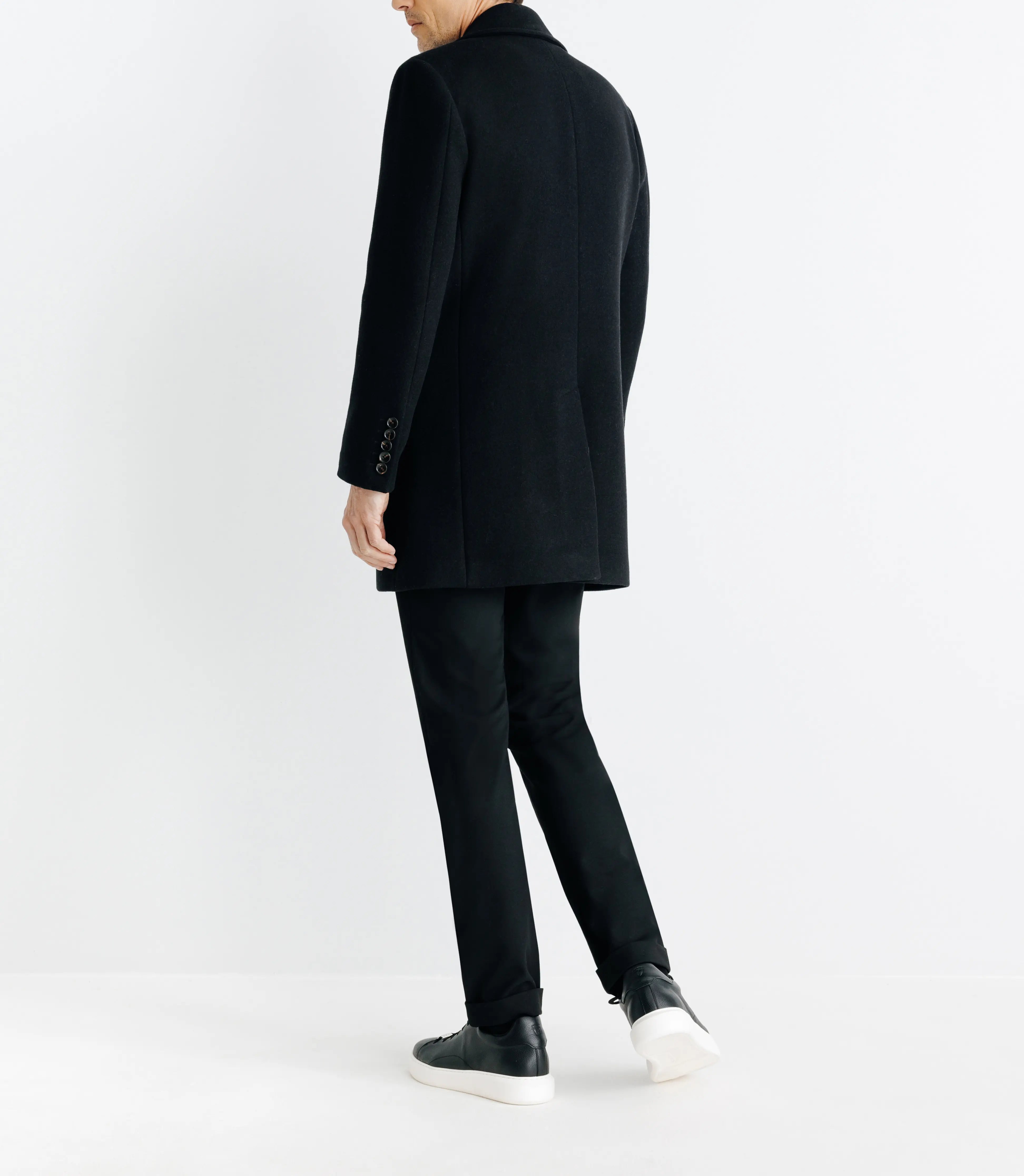 Manteau croisé noir - IZAC