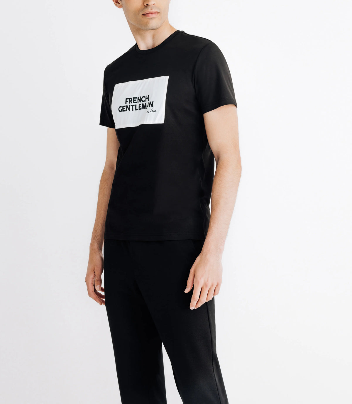 T-shirt avec écriture noir - IZAC