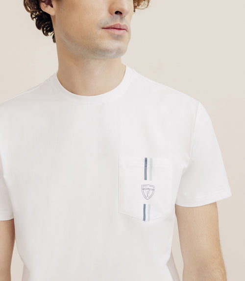 T-shirt à poche blanc - IZAC