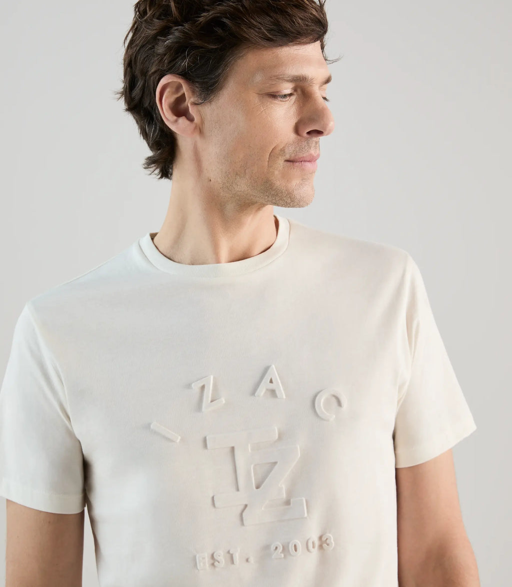 T-shirt à manches courtes écru - IZAC