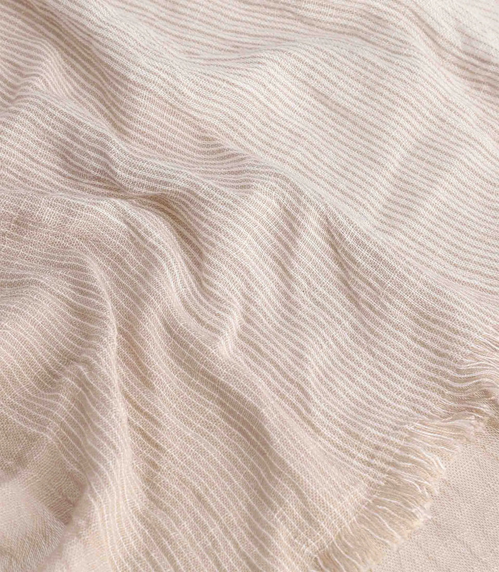 Écharpe rayée effet dégradé beige - IZAC