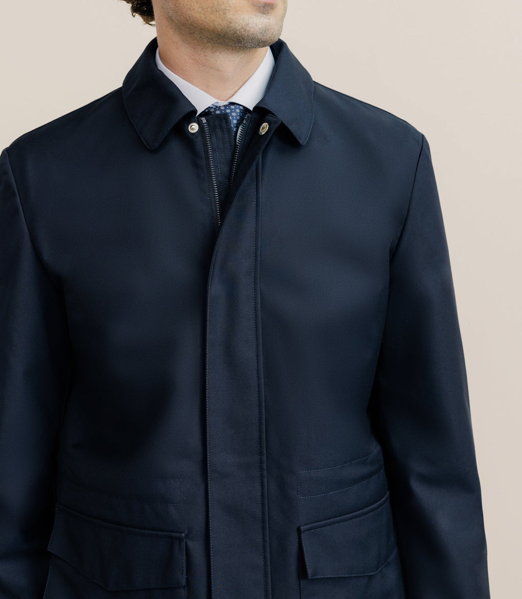 Parka courte 2 poches marine - IZAC