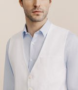 Gilet 100% lin blanc - IZAC