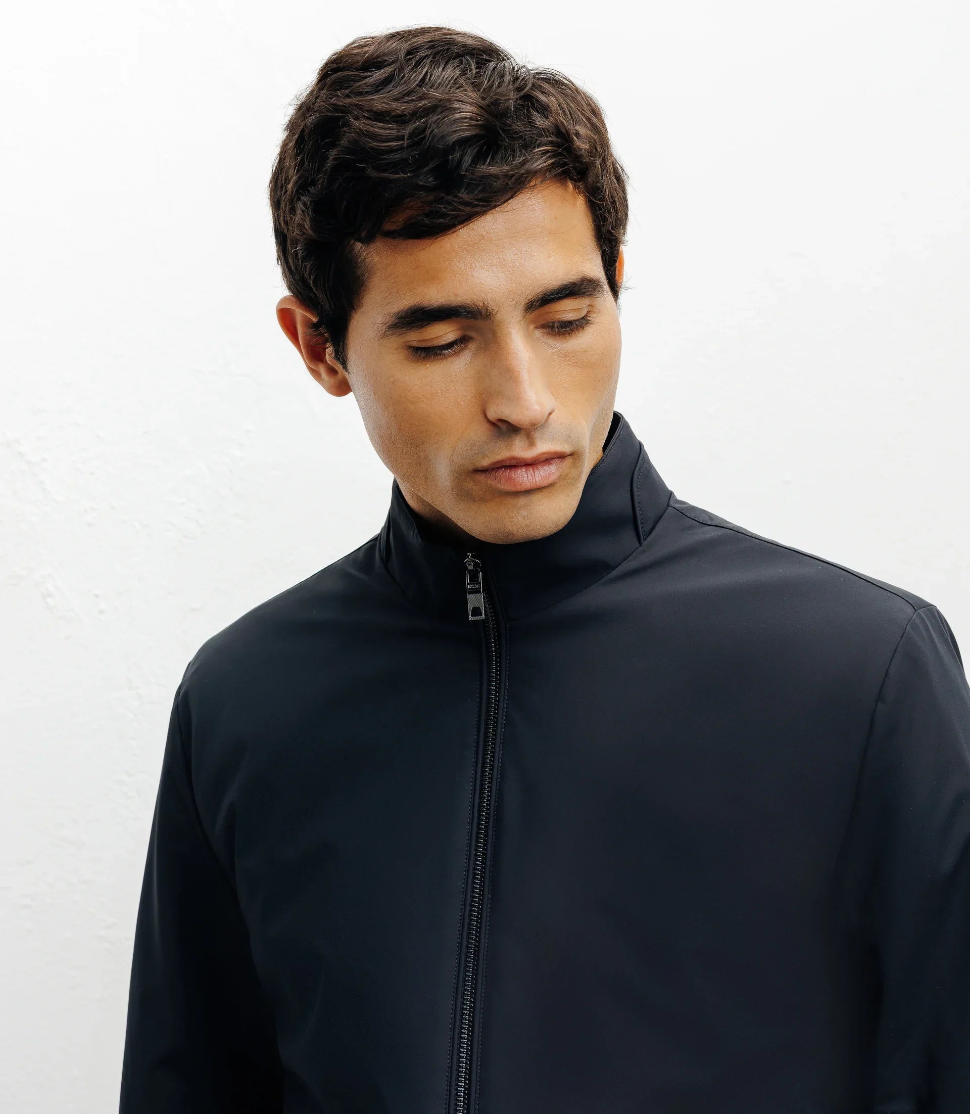 Blouson col chemise marine - IZAC