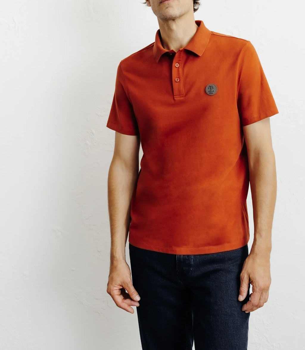 Polo boutonné rouge clair - IZAC