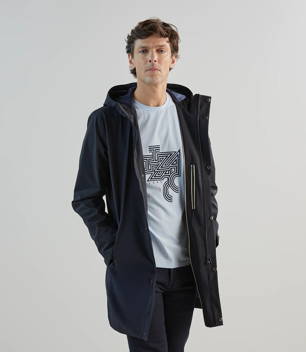 Parka légère à capuche marine - IZAC