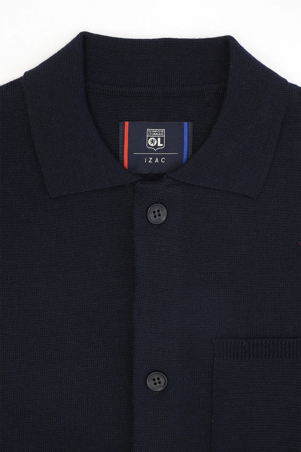 Cardigan surchemise en maille boutonné marine - IZAC
