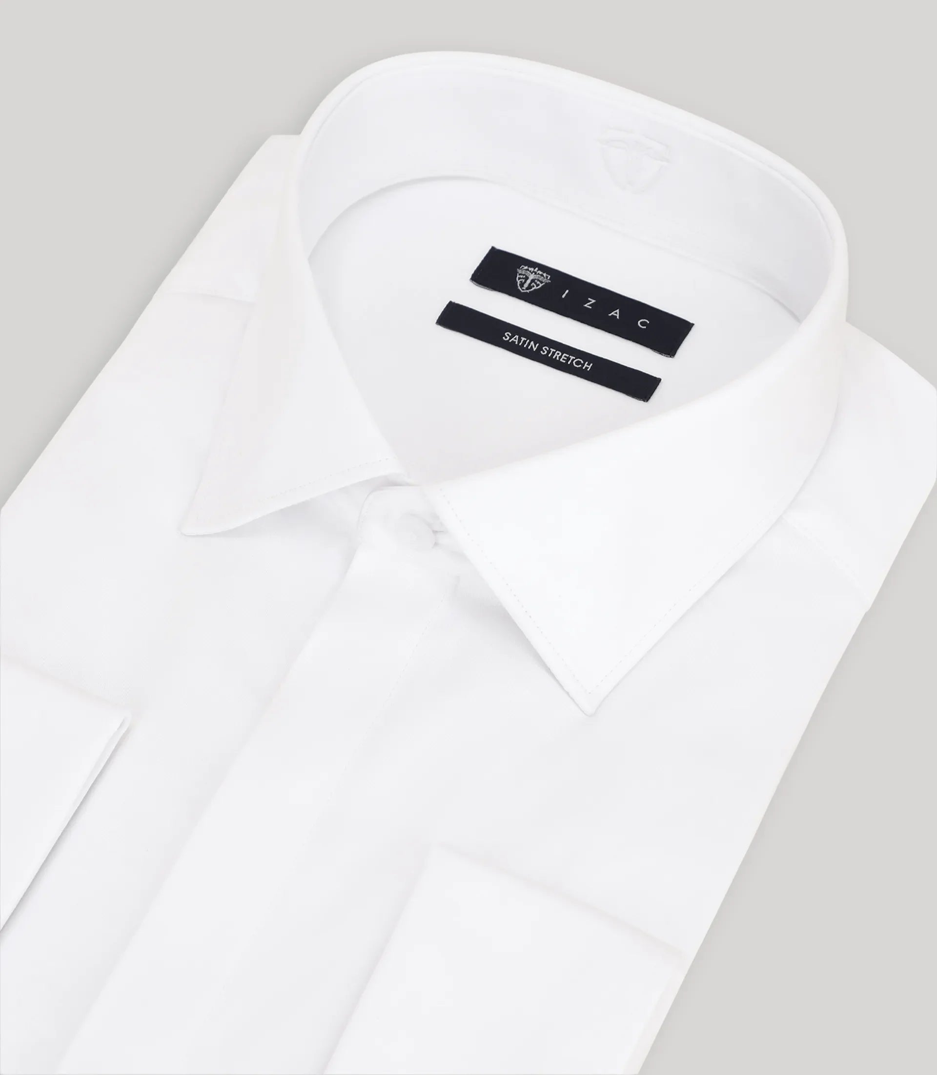 Chemise en satin de coton blanche - IZAC