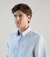 Chemise casual 100% lin ciel - IZAC