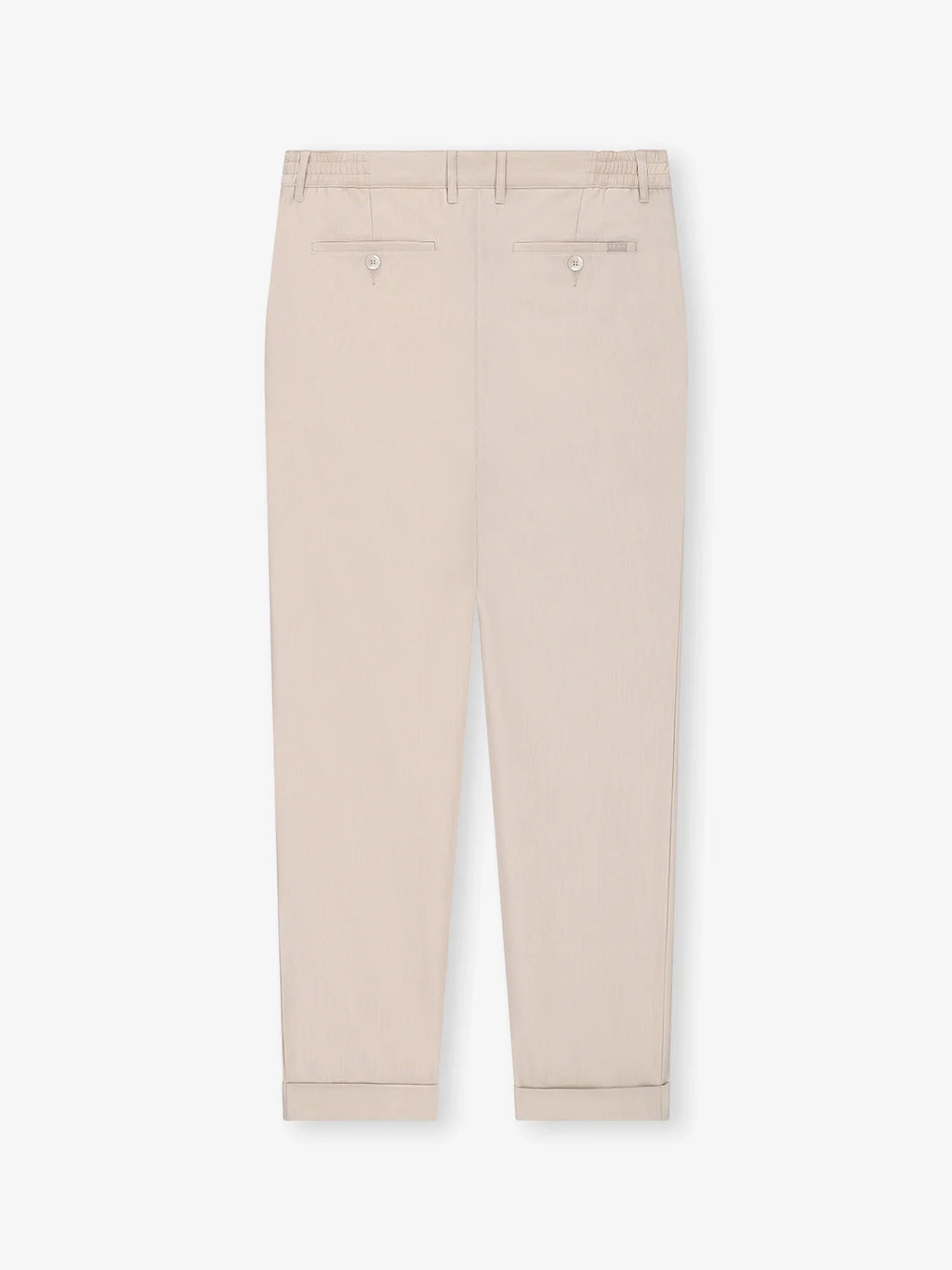 Pantalon avec taille élastiquée beige - IZAC