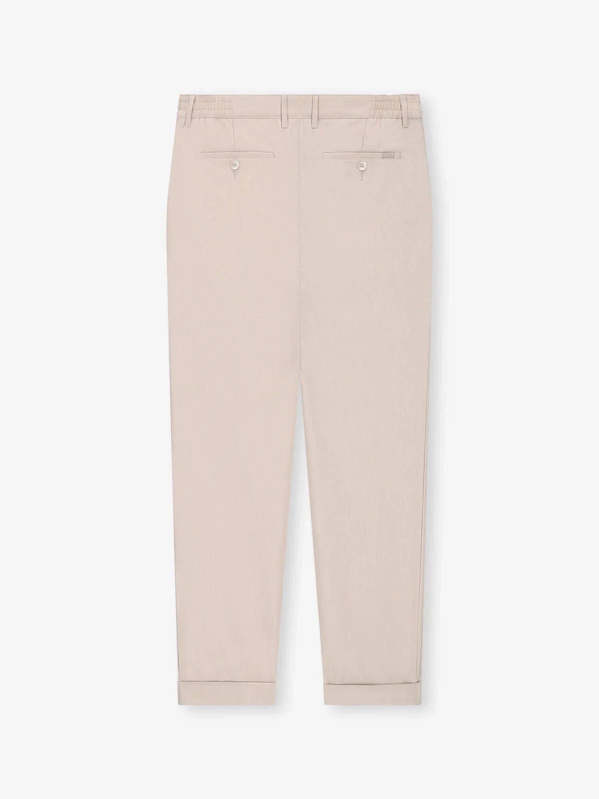 Pantalon avec taille élastiquée beige - IZAC