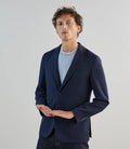 Veste casual en tissu armuré marine - IZAC
