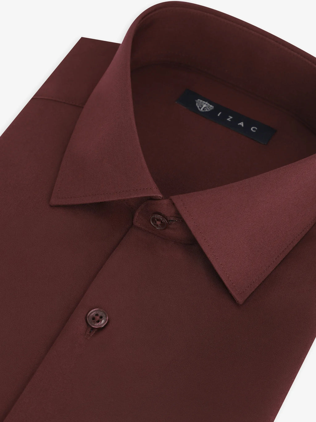 Chemise ville en satin bordeaux
