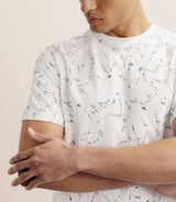 T-shirt à fleurs blanc - IZAC