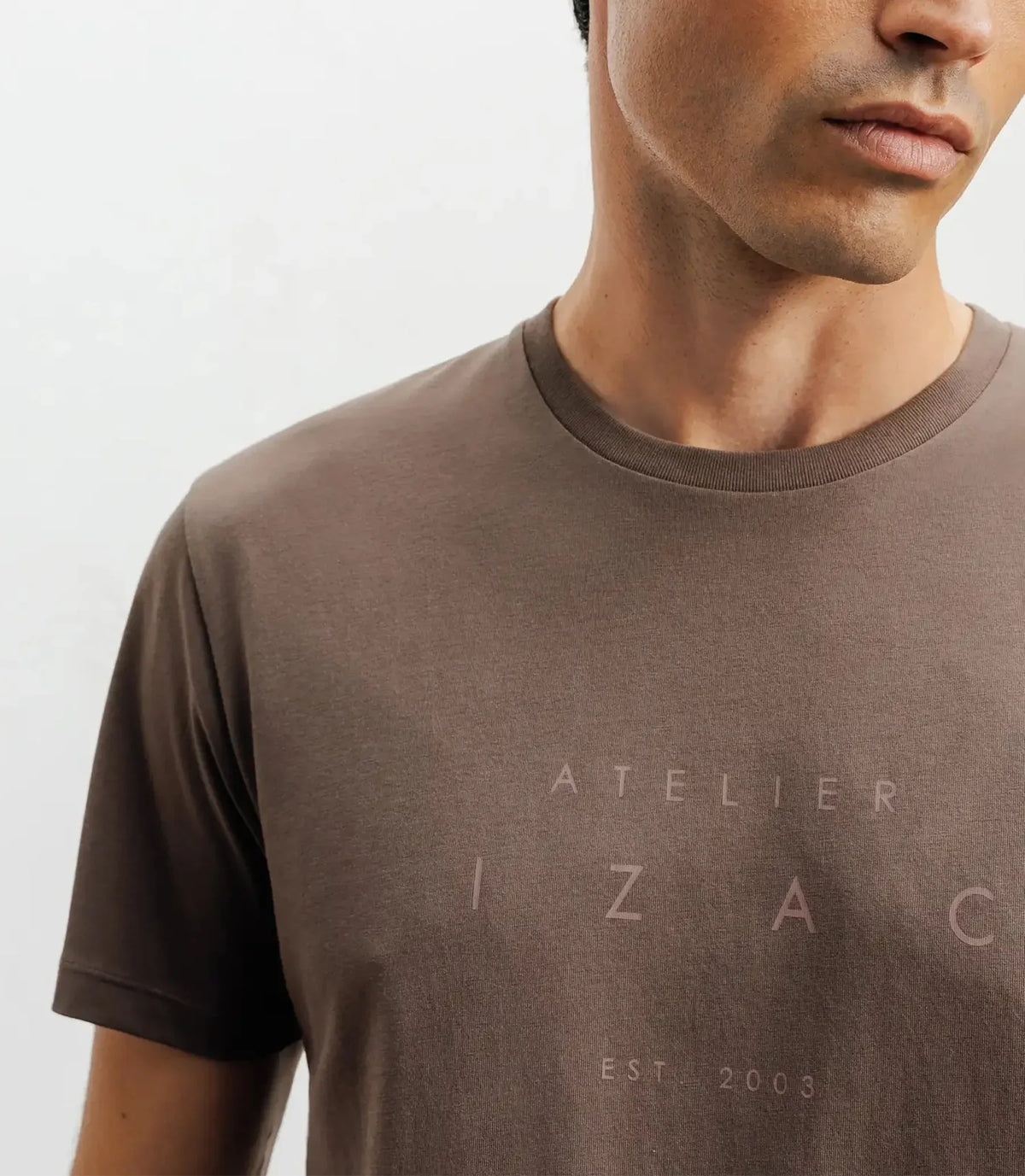 T-shirt print chatain - IZAC