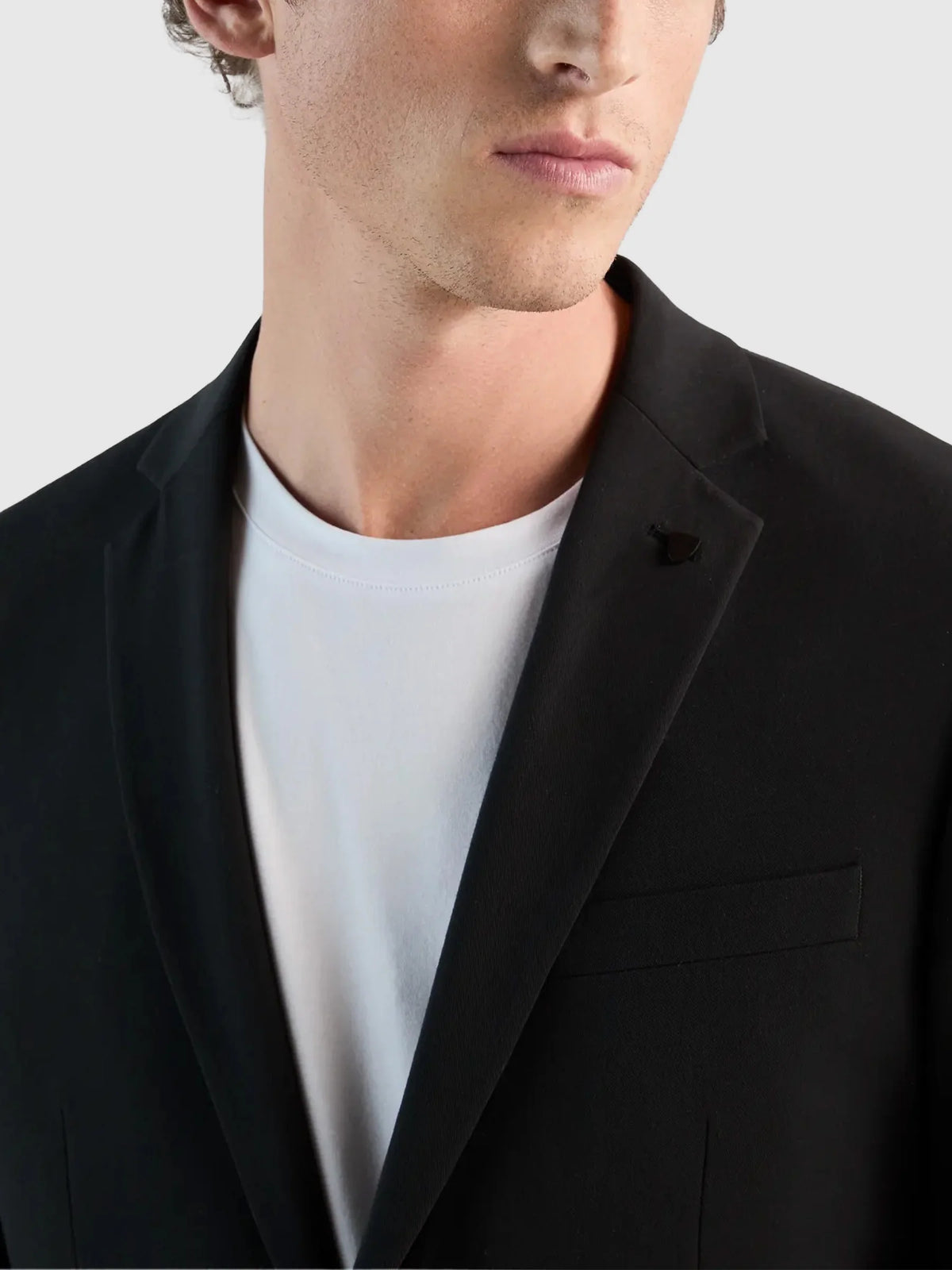 Costume 2 boutons laine noir - IZAC
