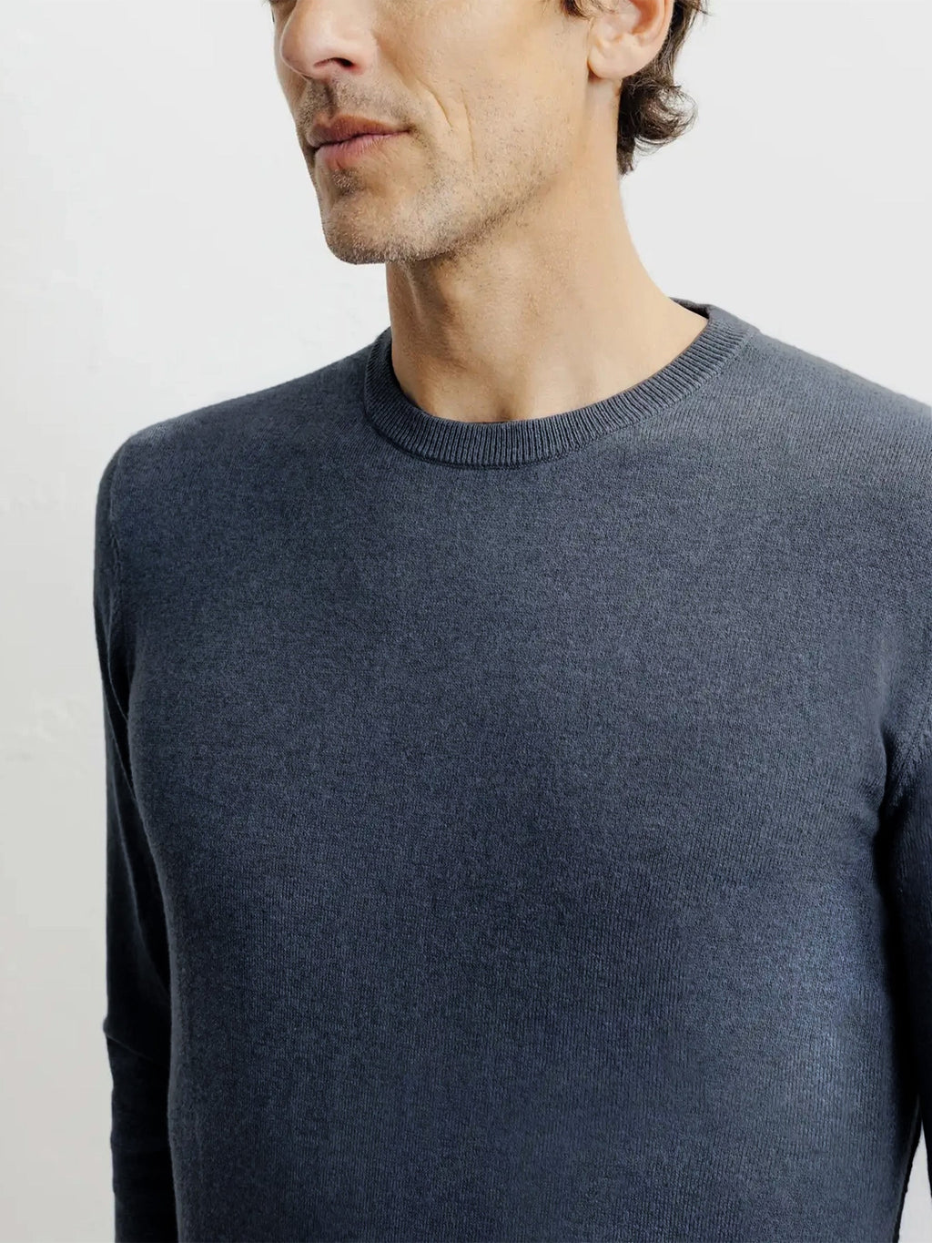 Pull col rond indigo - IZAC