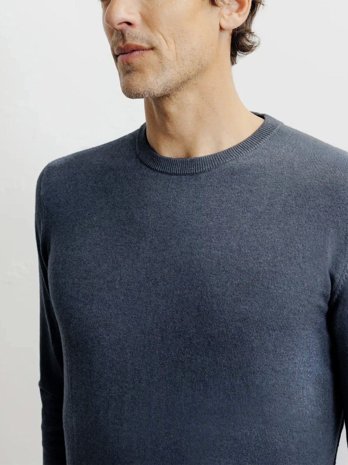 Pull col rond indigo - IZAC