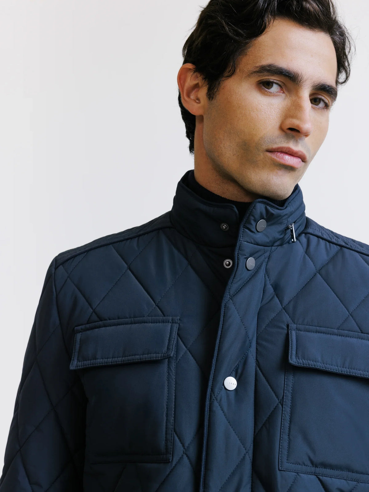 Blouson col montant marine - IZAC