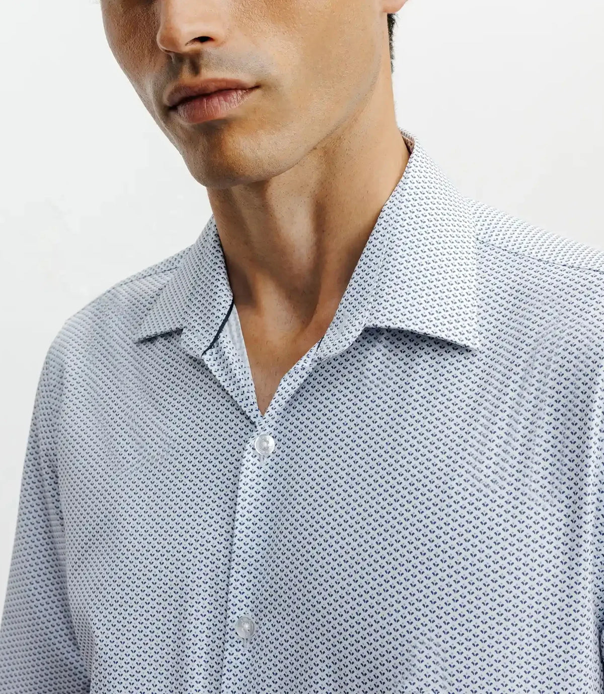 Chemise ville imprimée bleue - IZAC