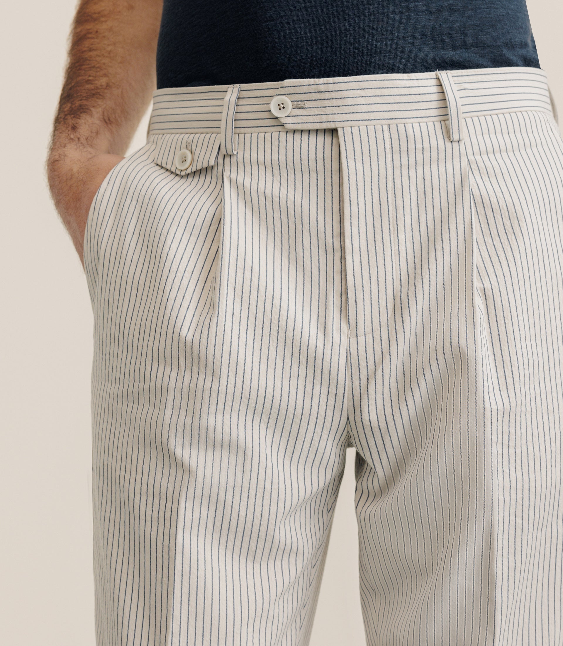 Pantalon ville coupe carotte beige - IZAC