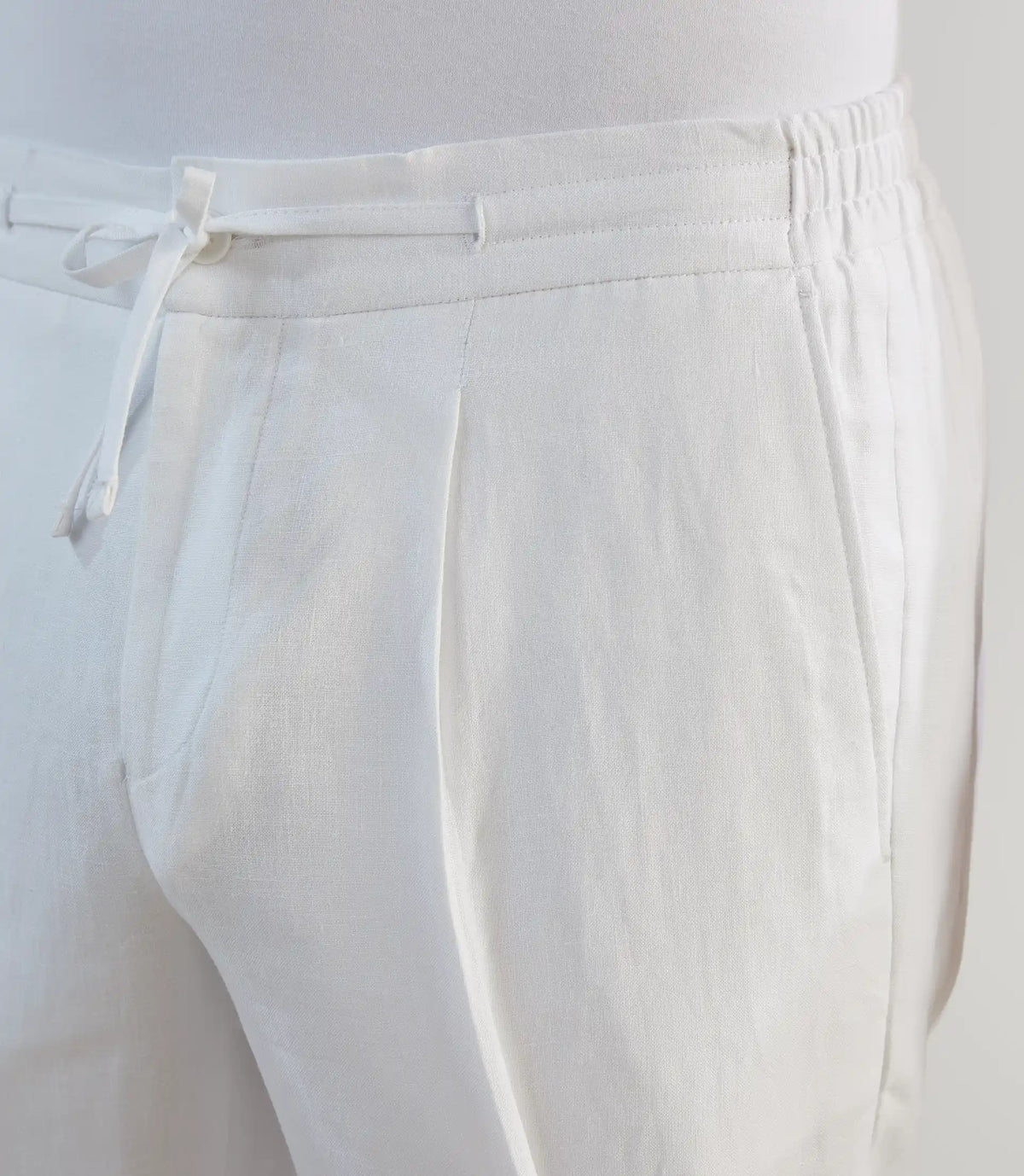 Pantalon ville 100 % lin blanc - IZAC