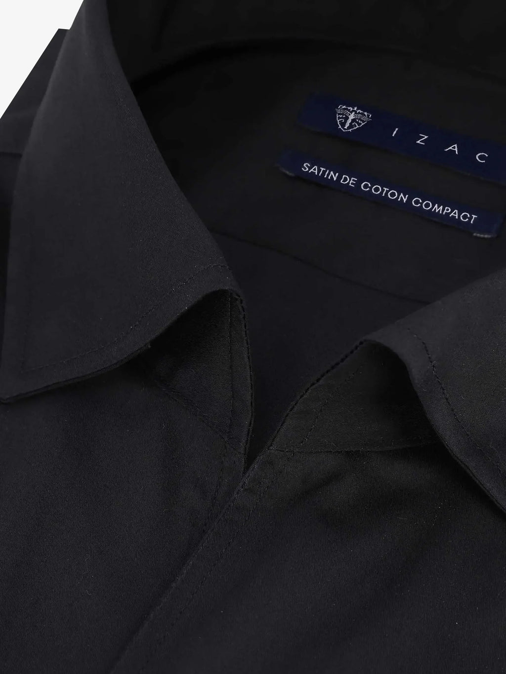 Chemise ville col ouvert noire - IZAC